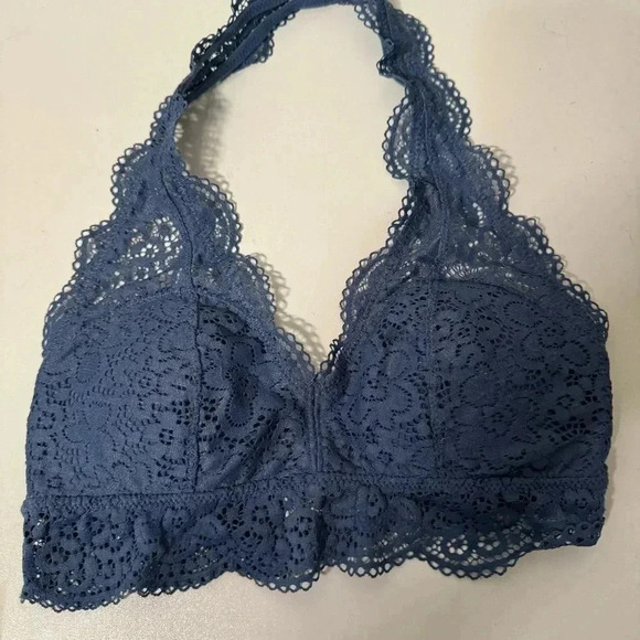 Aerie navy halter neck lace  bralette S - Picture 2 of 4